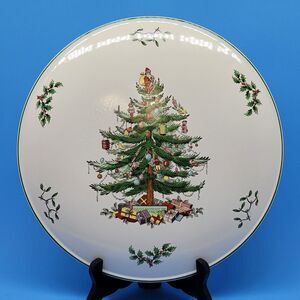 Spode 11 3/8" Christmas Tree Cake Plate No Server VGC No Issues